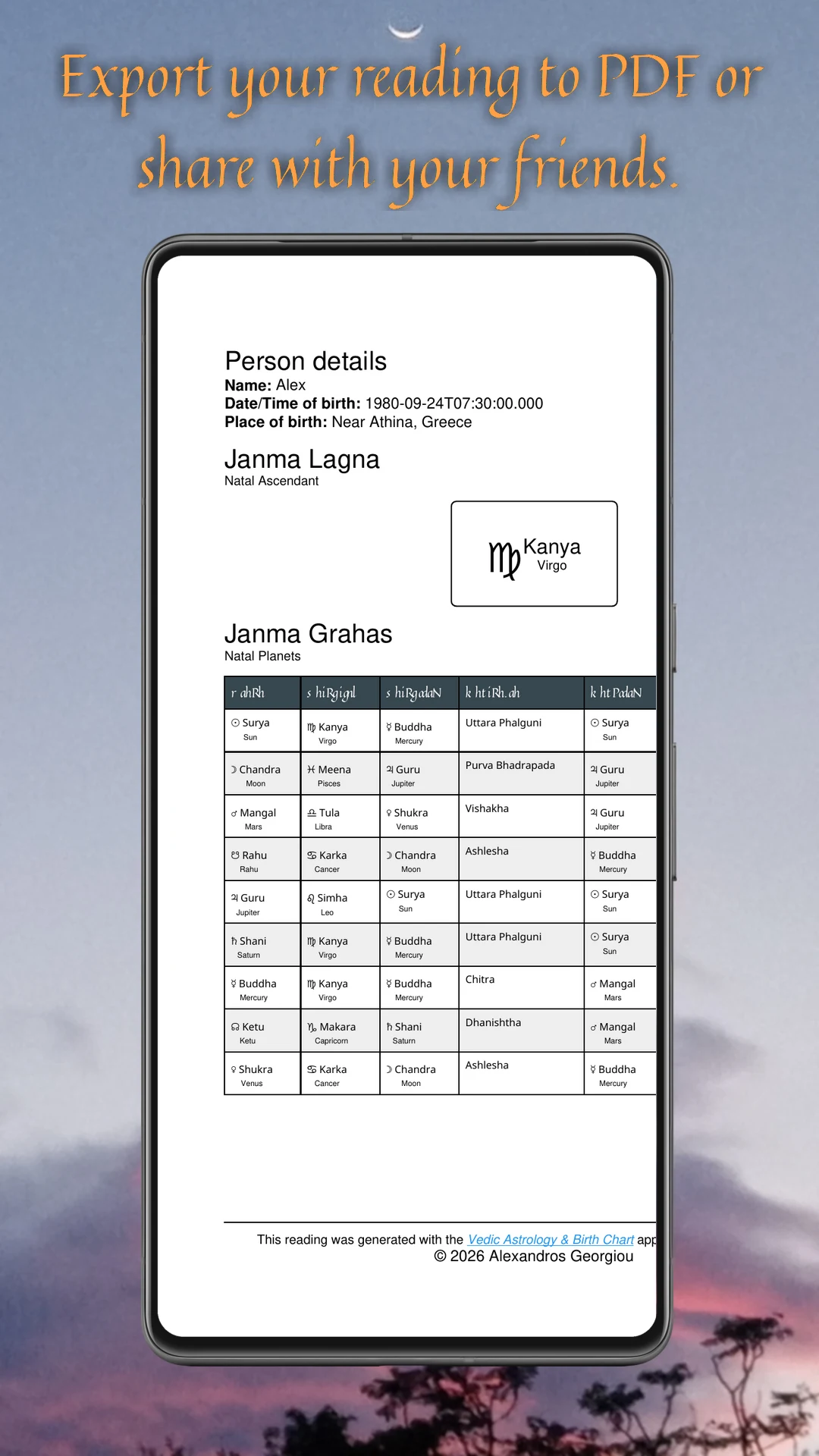 Vedic Astrology & Birth Chart screenshot